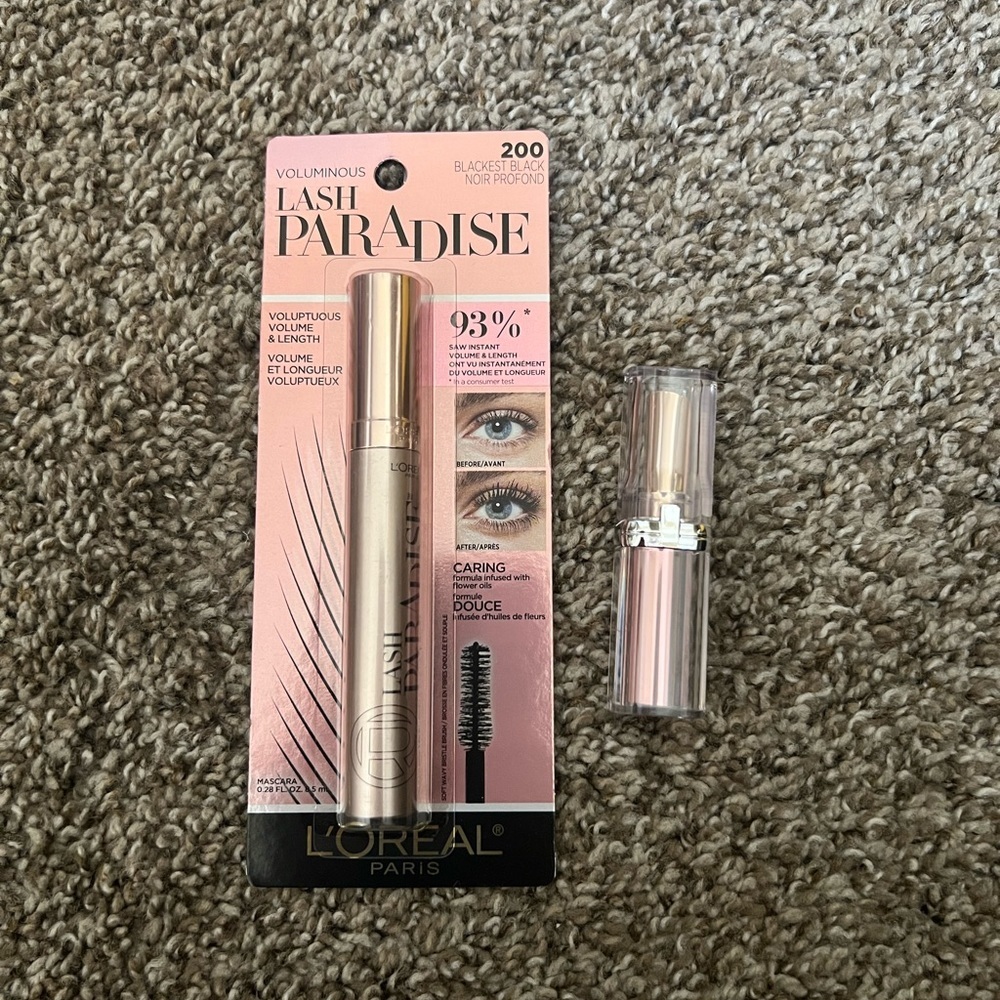 NEW LOREL MASCARA AND LIPSTICK BUNDLE